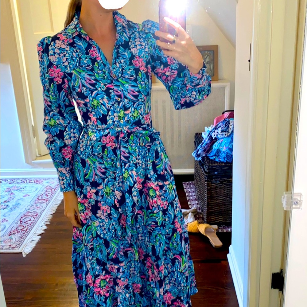 Lilly Pulitzer pineapple maxi dress size 0
